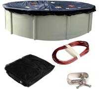 Winter Block Épuisette à Feuilles pour piscines Hors Sol, Convient aux piscines Rondes de 7,1 m - Matériau en polyéthylène tissé Durable avec Bord renforcé - Léger et Facile à Ranger - LN28R