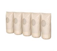 Winter Plant Frost Cover 5-Pack Brown Non-Woven(80*100 cm yellow) | 5-piece set, thick non-woven fabric, blocks wind frost, brown color, pour versatile garden use