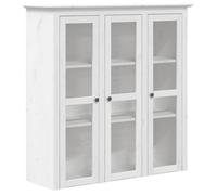 “Winter Sale""TOP Armoire/Cabinet à tiroirs Blanc - Armoire avec portes vitrées BODO blanc bois de pin massif PRO99571