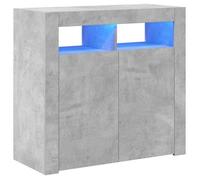 “Winter Sale""TOP Armoire/Cabinet à tiroirs Gris - Buffet avec lumières LED gris béton 80x35x75cm PRO41492