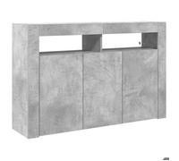 “Winter Sale""TOP Armoire/Cabinet à tiroirs Gris - Buffet Gris béton 116x30x75cm - bois d'ingénierie PRO83841