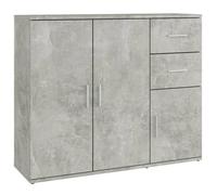 “Winter Sale""TOP Armoire/Cabinet à tiroirs Gris - Buffet Gris béton 91x29,5x75cm - bois d'ingénierie PRO76675