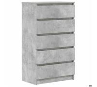 “Winter Sale""TOP Armoire/Cabinet à tiroirs Gris - Commode Gris béton 60x36x103cm - bois d'ingénierie PRO86286