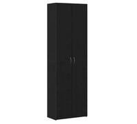“Winter Sale""TOP Armoire de classement Noir - Cabinet de Bureau Chêne noir 60x32x190 Bois d'ingénierie PRO94530