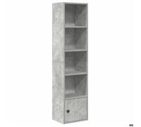 “Winter Sale""TOP Armoire étagère magazine Gris - Bibliothèque gris béton 31x24x127cm - bois d'ingénierie PRO40548