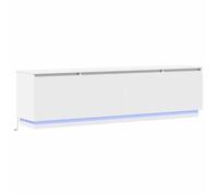 “Winter Sale""TOP Armoire TV classique Blanc - Meuble TV avec LED Blanc 180x38x49cm - bois d'ingénierie PRO74618