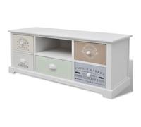“Winter Sale""TOP Armoire TV classique Blanc - Meuble TV en style français Bois PRO96074