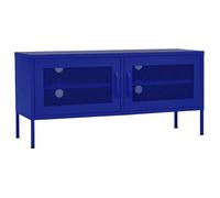“Winter Sale""TOP Armoire TV classique Bleu - Meuble TV Bleu marine 105x35x50cm Acier PRO20706