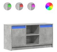 “Winter Sale""TOP Armoire TV classique Gris - Meuble TV avec LED gris béton 100x34x50cm - bois d'ingénierie PRO82628