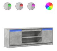 “Winter Sale""TOP Armoire TV classique Gris - Meuble TV avec LED gris béton 139,5x34x50cm - bois d'ingénierie PRO91301