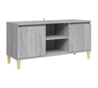 “Winter Sale""TOP Armoire TV classique Gris - Meuble TV avec pieds en bois solide Sonoma gris 103,5x35x50cm PRO16392