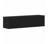 “Winter Sale""TOP Armoire TV classique Noir - Meuble TV chêne noir 120x30x30,5cm - bois d'ingénierie PRO38908