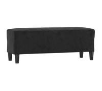“Winter Sale""TOP Banc de bout de lit Noir - Banc Noir 100x35x41cm Velours PRO63056