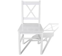 “Winter Sale""TOP Chaise de cuisine Blanc - Chaises à manger lot de 6 blanc pinède PRO60048
