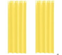 “Winter Sale""TOP Décoration de Chambre élégant Jaune - Rideaux en voile avec œillets 2 pcs jaune PRO88452