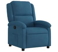 “Winter Sale""TOP Fauteuil Chaise de relaxation Bleu - Fauteuil inclinable bleu velours PRO35447