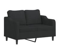 “Winter Sale""TOP Fauteuil/Chaise-Sofa Noir - Canapé à 2 places Noir 120cm Tissu PRO24350