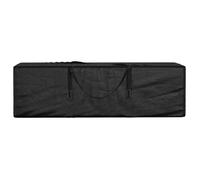 “Winter Sale""TOP Housses pour meubles d'extérieur Noir - Sac de rangement pour coussins de jardin noir 135x40x55cm PE PRO44545