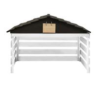 “Winter Sale""TOP Housses pour tondeuses à gazon Noir - Garage de tondeuse à gazon Noir et blanc 78x74x54cm Sapin PRO63791