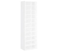 “Winter Sale""TOP Meuble à chaussures Blanc - Armoire à chaussures Blanc 54x34x183cm - bois d'ingénierie PRO78542