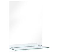 “Winter Sale""TOP miroir mural magnifique Argent - Miroir mural avec étagère 30x50cm Verre trempé PRO73494