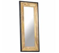 “Winter Sale""TOP miroir mural magnifique Brun - Miroir 110x50cm - bois de manguier massif PRO43871