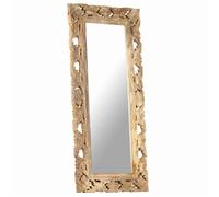 “Winter Sale""TOP miroir mural magnifique Brun - Miroir sculpté à la main Marron 110x50cm - bois de manguier PRO29051