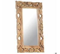“Winter Sale""TOP miroir mural magnifique Brun - Miroir sculpté à la main Marron 80x50cm - bois de manguier massif PRO29421