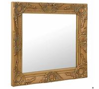 “Winter Sale""TOP miroir mural magnifique Ou - Miroir mural style baroque 60x60cm Doré PRO57468