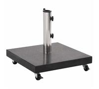 “Winter Sale""TOP Socle de parasol Noir - Socle de parasol Granite 30 kg Carré Noir PRO83287