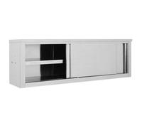 “Winter Sale""TOP Stockage des aliments Gris - Armoire de cuisine avec portes coulissantes 150x40x50cm Inox PRO69020