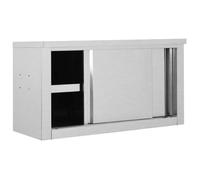 “Winter Sale""TOP Stockage des aliments Gris - Armoire de cuisine avec portes coulissantes 90x40x50cm Inox PRO45470