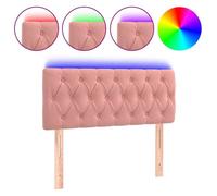 “Winter Sale""TOP Tête de lit Rose - Tête de lit à LED Rose 90x7x78/88cm Velours PRO96917