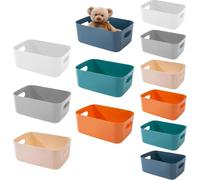 wintfarm Boîtes de rangement en plastique Lot de 12 en 6 couleurs 2 tailles