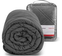 Winthome Couverture Lestée 135x200cm 7kg, Couette Lestée Double Couture, Couverture Thérapeutique Anti-Stress,Weighted Blanket pour Un Sommeil Profond et Une Meilleure Relaxation Adulte (Gris)