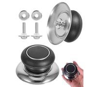 WINXMIN Boutons de Couvercles de Pot Poignée Couvercle en Verre Bouton Couvercle Casserole Bouton Rechange Anti-brûlure Poignée Couvercle Cuisine Universelle pour Couvercle Casserole(Acier inoxydable)