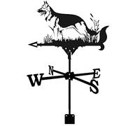 WIQUYBML Girouette en métal, Acier Inoxydable, Fer forgé, pour Jardin ou terrasse avec Toit en Fer forgé. Décoration pour Cour ou terrasse.