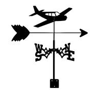 WIQUYBML Girouette en métal, Acier Inoxydable, Ornement d'avion, pour Jardin, Piquet, Outil de Mesure, indicateur de Direction, Fixation sur Toit, Facile à Utiliser