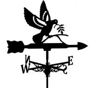 WIQUYBML Girouette en métal pour Jardin avec Fixation sur Toit, Aigle, en Acier Inoxydable résistant à la Corrosion, idéale pour la décoration extérieure de Votre Jardin.