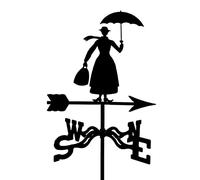 WIQUYBML Girouette indicateur de Direction du Vent, Statuette rétro sculptée ajourée, indicateur de Direction en Acier Inoxydable, girouette pour Toit de Jardin ou de terrasse