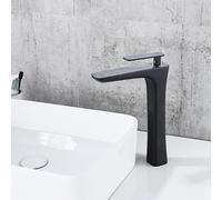 WIQUYBML Robinet de Cuisine en Laiton Noir, mitigeur surélevé pour évier en céramique, monotrou, Design élégant Or et Blanc, Parfait pour Les salles de Bains Modernes, Anniversaires d'amiti