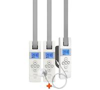Wir elektronik Ew820, eWickler Ensemble 3 Pièces Comfort, 3 Enrouleur de Ceinture Électrique, Capteur Solaire, Écran, Sangle, Dissimulé, Temps de Parcours Réglables, Prise d'Alimentation Comprise
