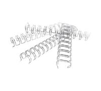 WireBind - 5 mm - 34 anneaux - A4 (210 x 297 mm) - 35 feuilles - argent - 100 unités fil de ligature