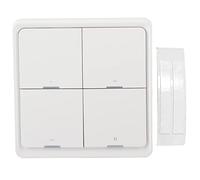 wireles Smart Scene Switch Button, Smart Light Switch, Smart Light Switch with Remote, Intelligent 4-Way Panel Wall Switch Mobile Phone APP Control for ZigBee