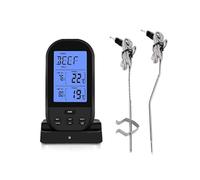 Wireless Digital Meat Thermometer Kitchen Timer with Dual Probe Cook Thermometer for Beef Smoker Oven Grill BBQ
