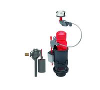 Wirquin 10723585 Mécanisme WC MW2 Robinet Flotteur Topy Chromé | Double Chasse, robinet alimentation latérale, régulation précise, compact, origine France garantie