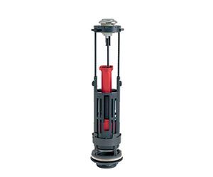 Wirquin 10723673 Mécanisme chasse d'eau wc double chasse avec bouton poussoir à étrier Wirquin One, gris