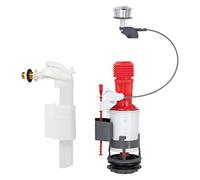 Wirquin 10724038 Mécanisme WC Double Chasse MW2 Robinet Flotteur F90 Chromé | Robinet alimentation latérale, régulation précise, installation facile, économie d'eau, origine France garantie
