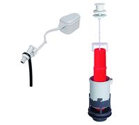 Wirquin 10724085 Mécanisme WC Simple Chasse MX Robinet Flotteur F12 Chromé | Robinet levier latéral, installation facile, aucun entretien nécessaire, économie d'eau, fabriqué en France