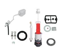 Wirquin 10724086 Mécanisme WC Simple Chasse MXS Robinet Flotteur F12 Chromé | Robinet levier latéral, mécanisme à tirette, silencieux, installation rapide, économie d'eau, fabriqué en France